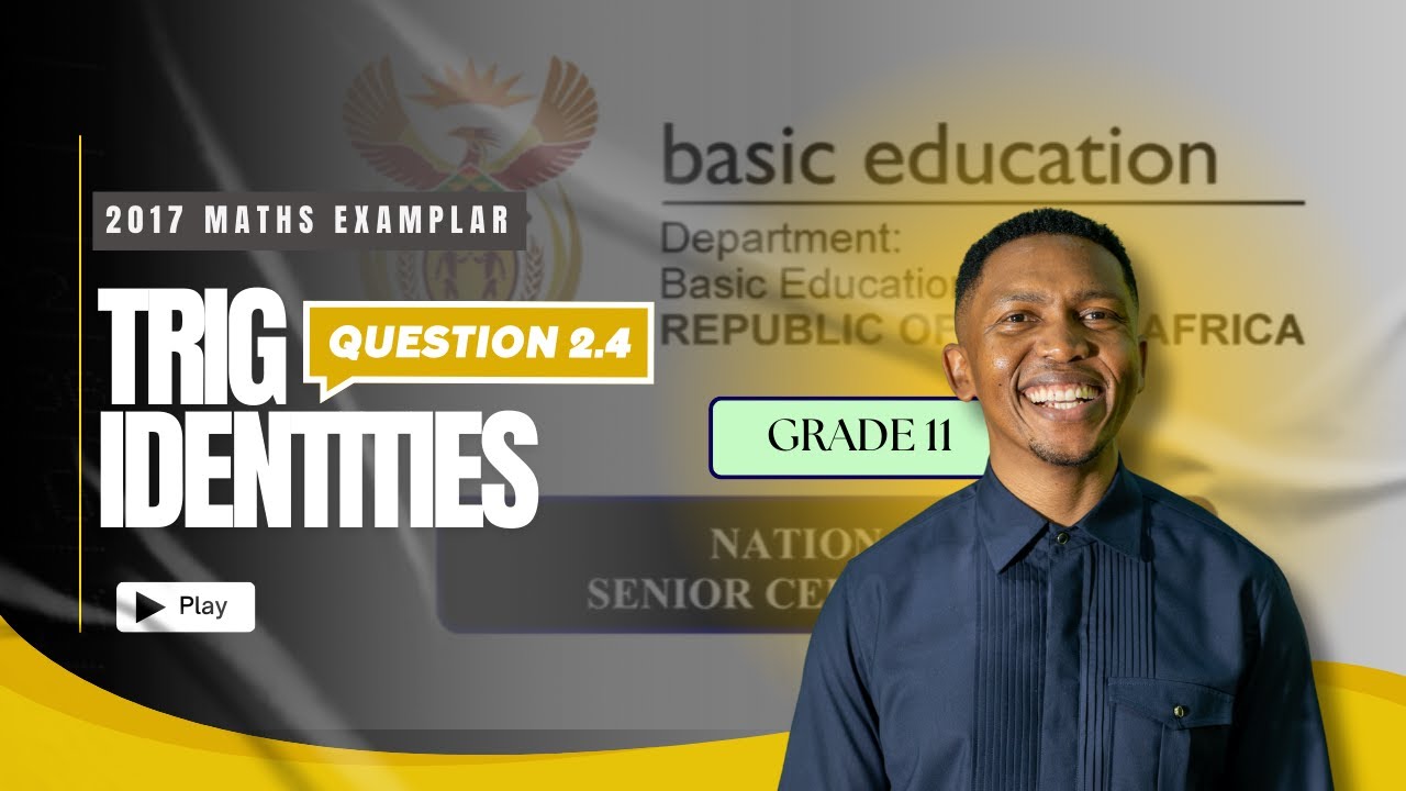 How to Prove Trigonometric Identities | Grade 11 Technicsl Maths | Mlungisi Nkosi