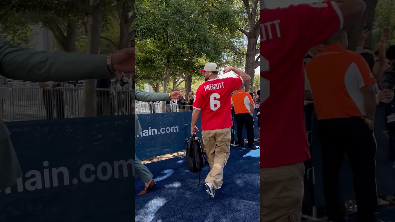 Ferg pulled up in Dak’s high school jersey ⛽️ 