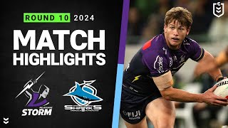 NRL Highlights | NRL 2024 | Storm v Sharks | Match Highlights