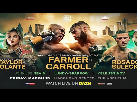 boxing news pacquiao TEVIN FARMER VS. JONO CARROLL - LIVE WEIGH IN AND FACE OFF VIDEO