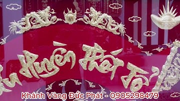 Tranh Cửu Huyền Thất Tổ Tứ Linh cao cấp dát vàng 24k