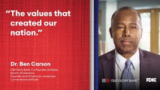 "The values that creates our nation." | Old Glory Bank