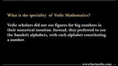 Fastmaths : Vedic mathematics part 1