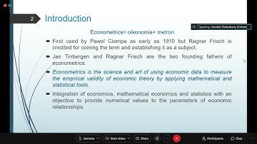 BHU FDP ON TIME SERIES DAY 1 | ECONOMETRICS | BASICS OF ECONOMETRICS | FINANCIAL ECONOMETRICS