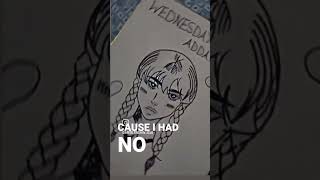 how to draw ✨JUICY✨ wEdNeSdAy aDdAmS #shorts #wednesdayaddams #jennaortega #kooleen