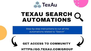 TexAu Automations: "Search" - run all automations related to search on Facebook, Instagram, LinkedIn
