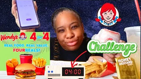 4 for $4 Wendy's 📢Challenge @KeepingUpWithTheGriffins 4k 🎉Subscriber 🎉Celebration😆 @Wendys #wendys