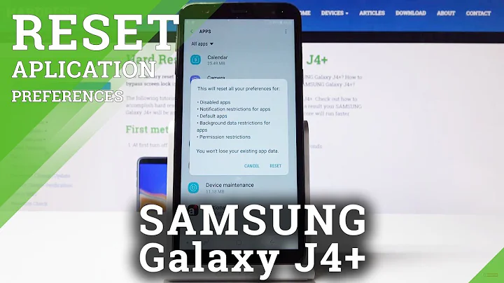 How to Reset App Preferences in SAMSUNG Galaxy J4+ - Restore App Configuration
