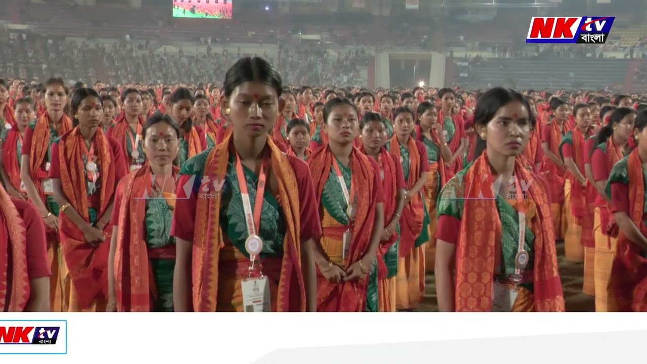 বাগুরুম্বা নৃত্যের শেষ চূড়ান্ত রিহার্সালের মুহূর্তটি ধরা পড়ে এনকে টিভি বাংলা-র ক্যামেরায়