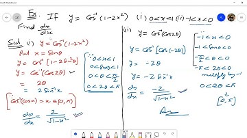 Derivative of Inverse Trigonometric Functions in some Special Intervals | Class12