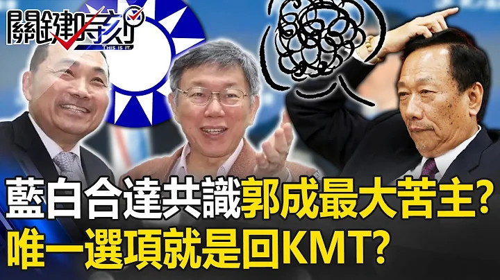 藍白合達共識郭台銘成最大苦主？ 吳子嘉：結束了！郭唯一選項就是回國民黨！？【關鍵時刻】20231115-2 劉寶傑 吳子嘉 黃世聰 姚惠珍 林廷輝 - 天天要聞