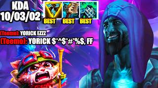 YORICK con FASE VELOZ 😳 (RANKED 10 KILLS) — TEEMO NO PUDO JUGAR 💀 *SORTEO*