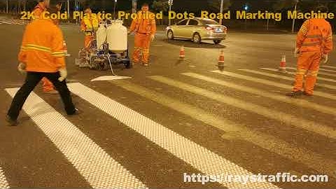 2K Cold Plastic Profiled Dots Road Marking Machine Rays Traffic