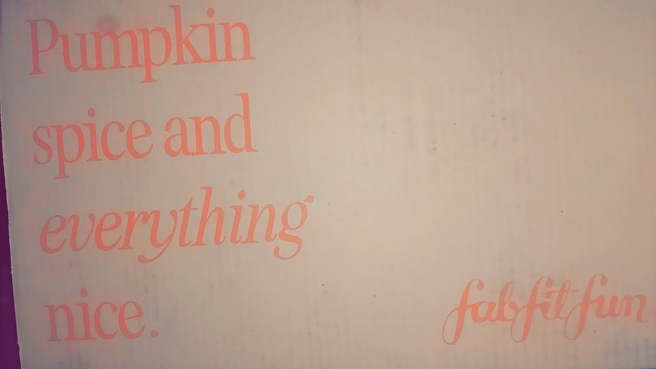 My FFF Fall box Ready for Fall 