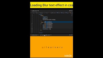 Loading Blur text effect in css