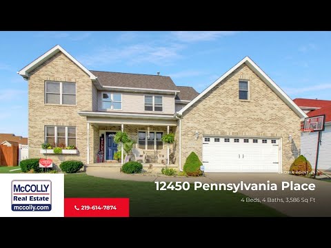 12450 Pennsylvania Place, Crown Point, IN home video tour