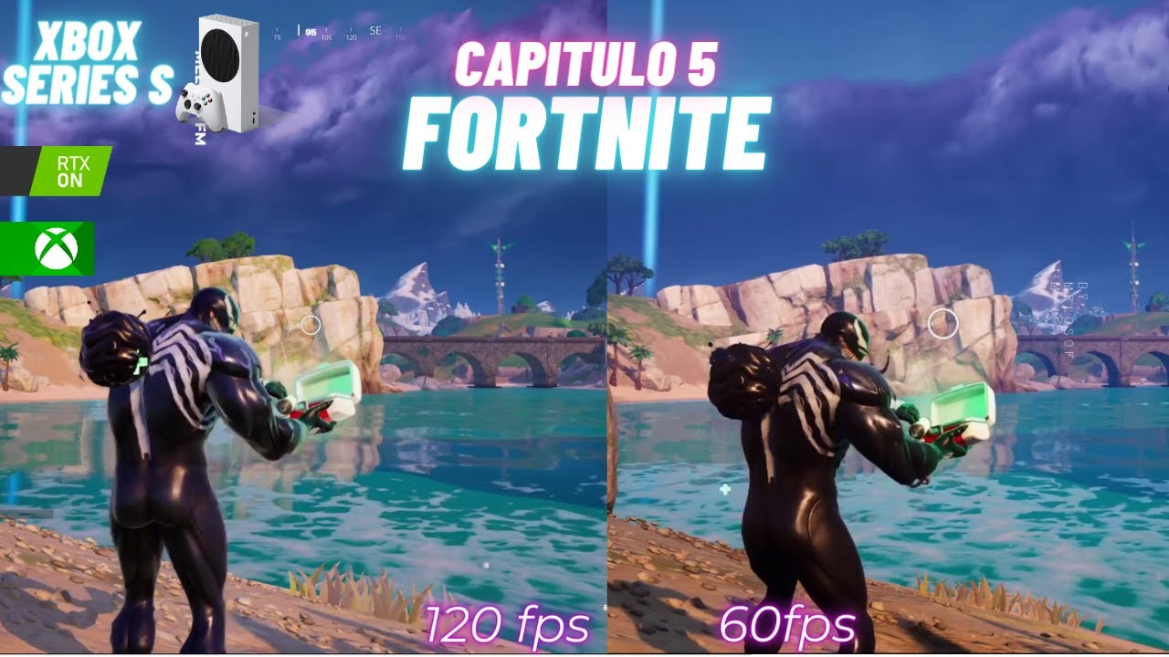 120 FPS VS 60 FPS FORTNITE COMPARISON EN XBOX SERIES S Gameplay ...