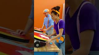 Whose Paper Airplane Can Fly The Furthest? ✈️ #blippi #meekah #play #shorts
