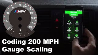 How to change the N54's speed scaling after fitting M3 gauge plates! (with Pro Tool for Android)