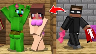 Thief Stole Clothes Maizen Sisters in Minecraft Funny JJ & Mikey Girl Prank (Maizen Parody)