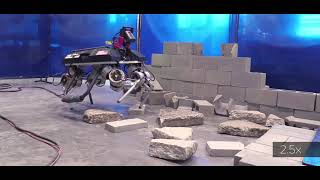LLAMA Quadruped - Traversing Rough Terrain