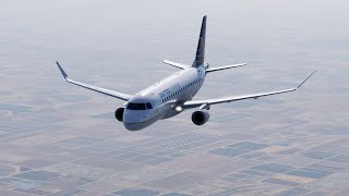 X-Crafts E-Jets Low Vis Takeoff! Santa Barbara to Fresno - Real Airline Captain Embraer E175 XP12