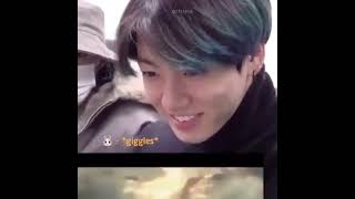 a compilation of jungkook getting confused shy or laughs whenever he sees himself on the screen 🥺