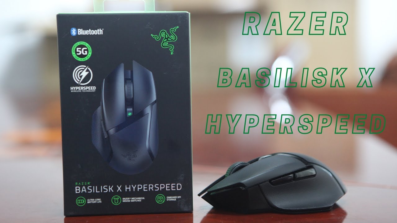 Mở hộp và đánh giá chuột Razer Basilisk X Hyperspeed - YouTube