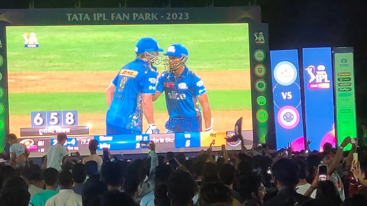 Kolhapur TATA IPL FAN PARK Mumbai vs Rajasthan match ipl mumbaiindians kolhapur YouTube