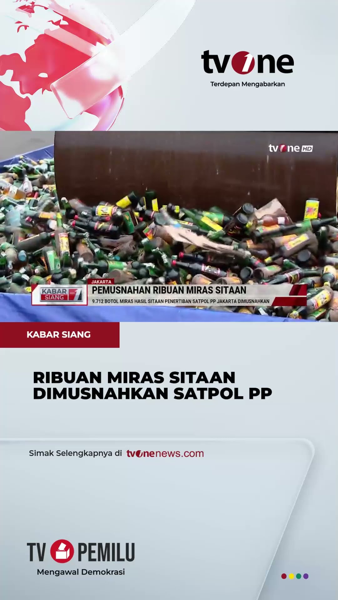 Ribuan Miras Sitaan Satpol PP Dimusnahkan | tvOne