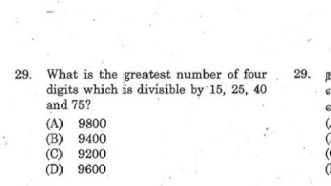 What is the greatest number of four  digits which is divisible by 15,25,40&75?#pondicherry#udc2022