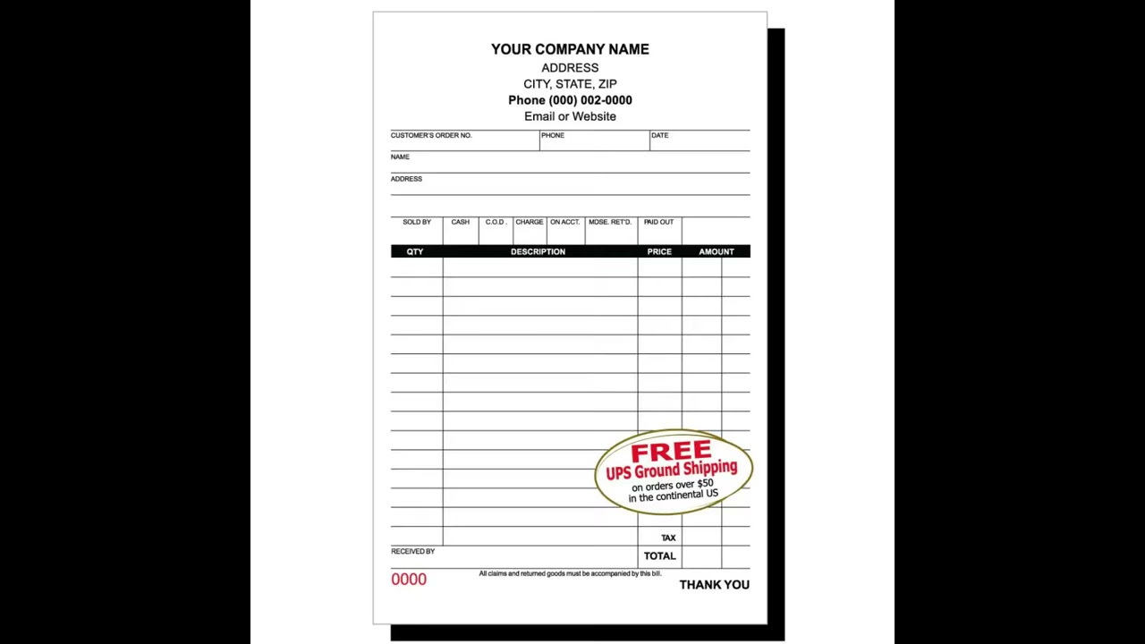 Receipt Templates for Printing
