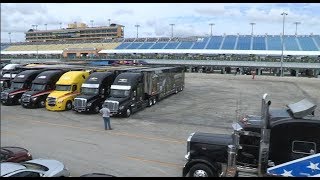 NASCAR haulers roll into HomesteadMiami Speedway