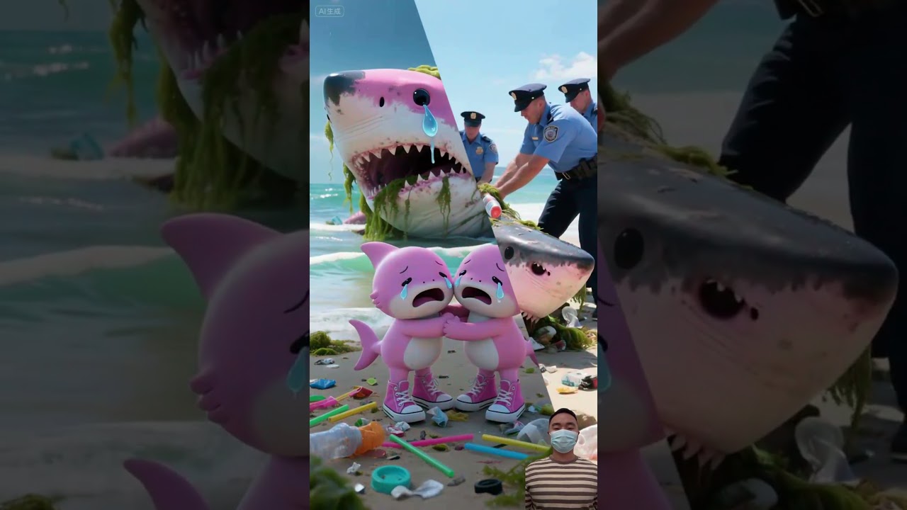 🦈From seaweed chaos to happy endings 😄👮‍♂️ 
