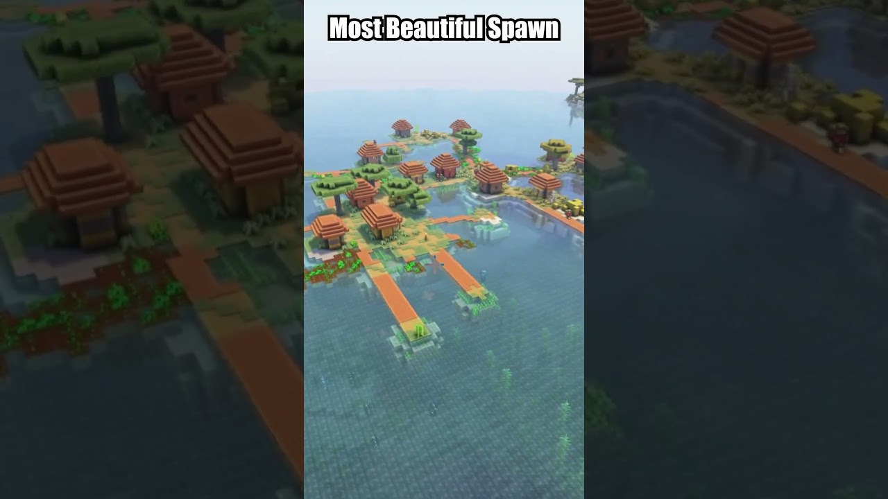 Floating Village Near Spawn (Minecraft 1.21.7) 
