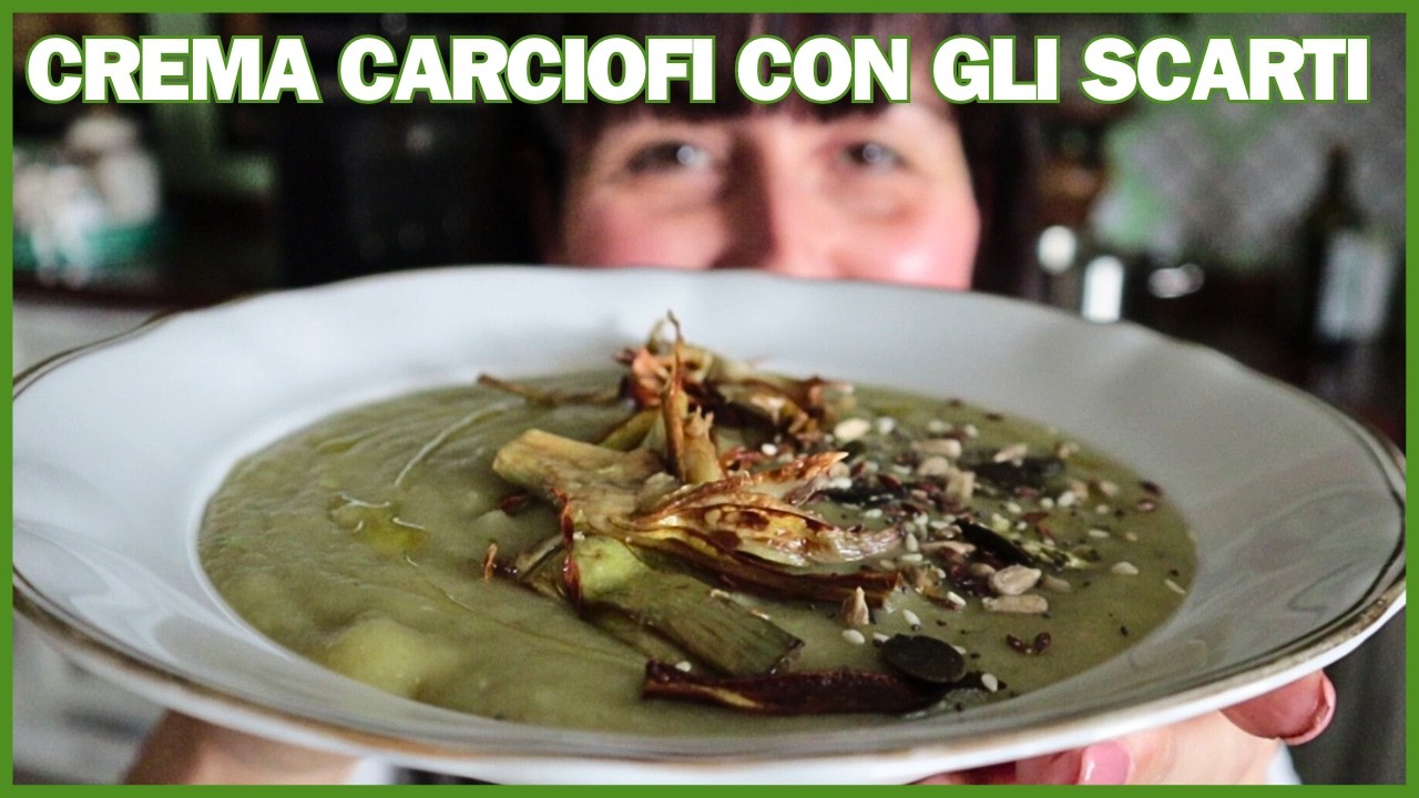 CREMA di CARCIOFI con gli SCARTI irresistibile
