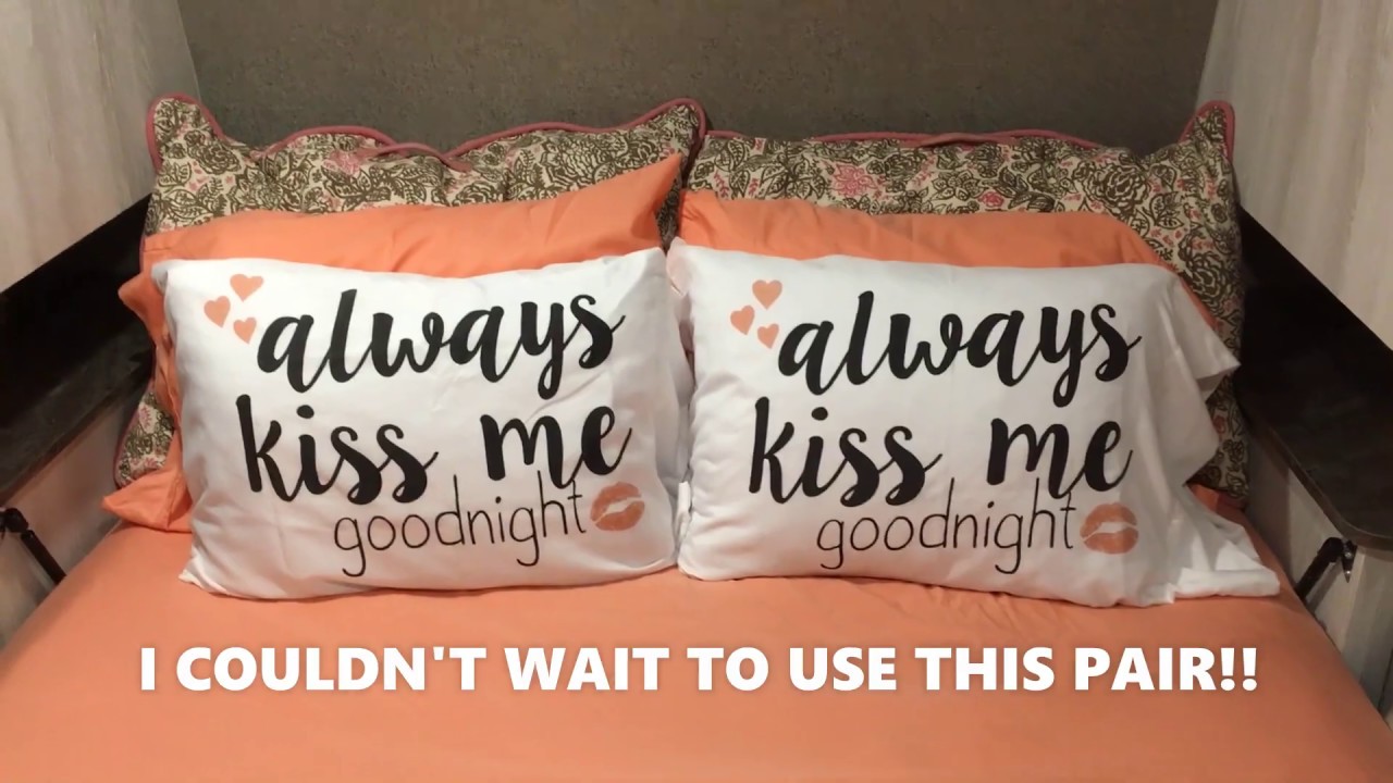 Budget RV Decor, Fun Big Lots Pillowcases, Murphy Bed, Decorate Small