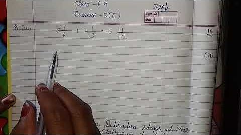 Class-6th; Chapter-5;Fractions; Exercise-5C; Questions 8to13