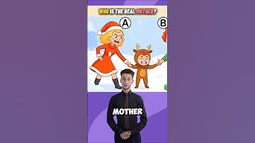 Wie is de echte moeder? #quiz #raadsels #logische puzzels #hersenkrakers #ytshorts #trending
