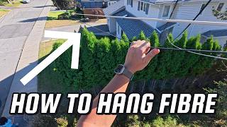 How to hang fibre optic cable