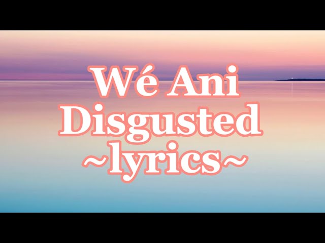 Wé Ani ~Disgusted (lyrics)