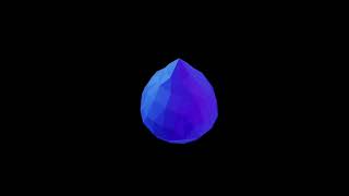 Stunning THREE.js Blue Crystal  Javascript Animation