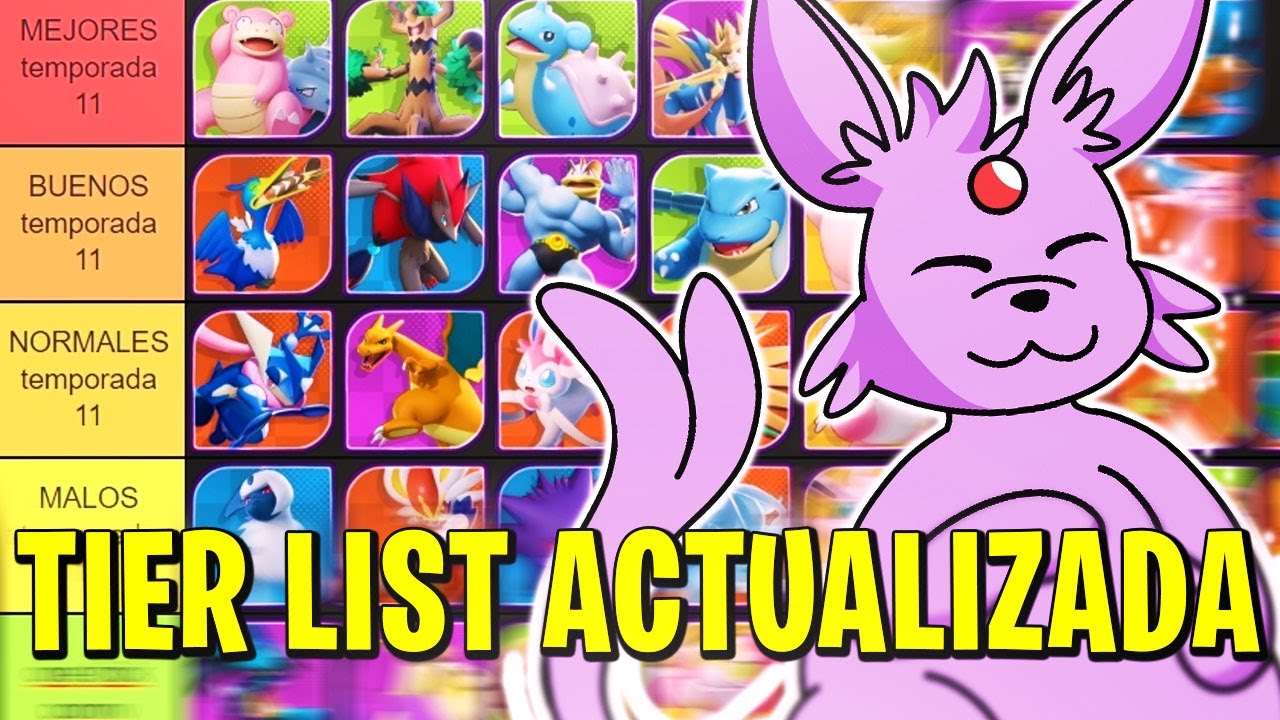 ULTIMO TIER LIST de MEJORES POKEMON RANKED MASTER en POKEMON UNITE ...