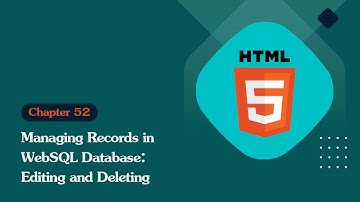 Unleashing the Power of HTML 5: Managing Records in WebSQL Database: Editing and Deleting