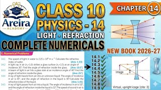 Class 10 Physics Chapter 14 Light Numericals 14.1 to 14.9 | New Book 2026-27 | AreiraAcademy