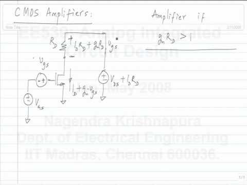 lecture 20 Common source amplifier-dc and small signal analysis - YouTube