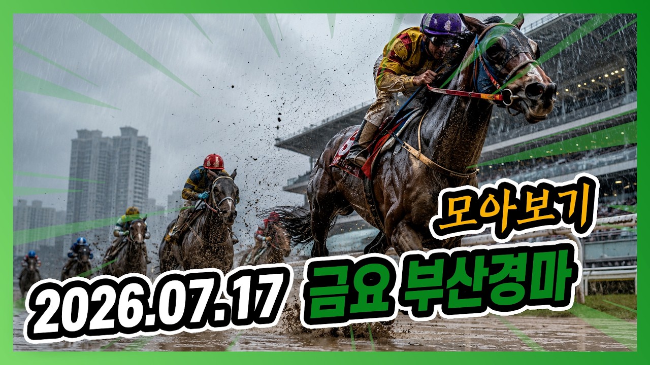 2026년 7월 17일 금요 부산경마 전체경주 모아보기