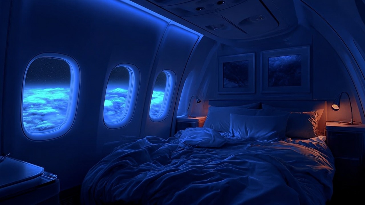 Airplane White Noise for Deep Sleep | 10 Hour Plane Cabin Sound to Relax Mind and Fall Asleep