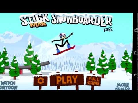 Stickman Snowboarder Free Android App Video Review (FREE Apps) - CrazyMikesapps