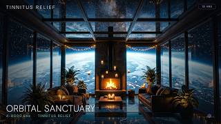 Tinnitus Relief 4-8kHz |Pink Noise| Orbital Sanctuary | Space Rain+Fire | 10 Hours | Still Havens